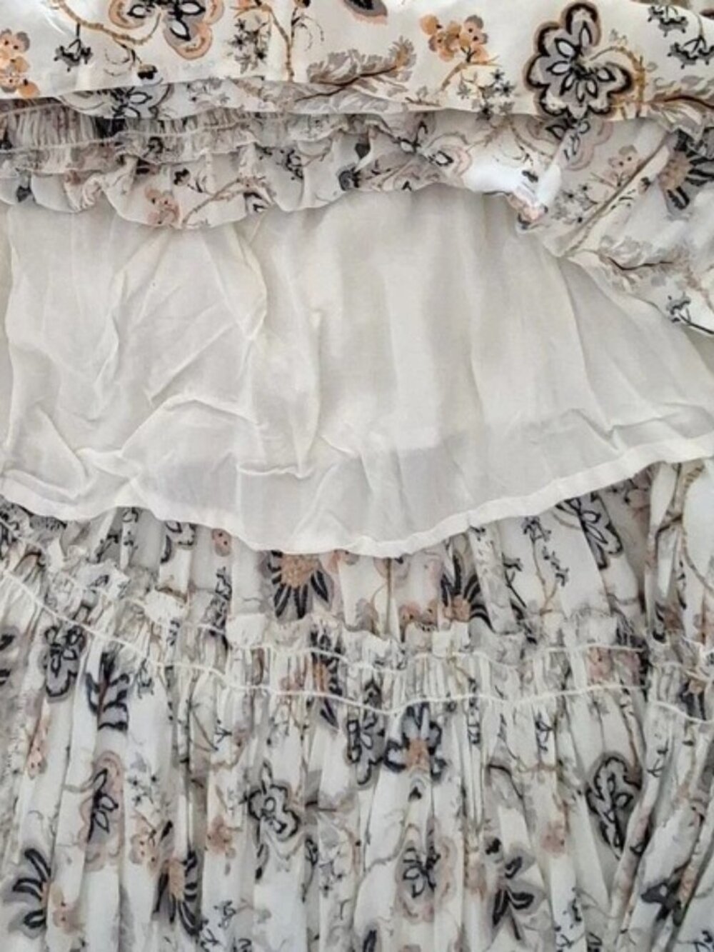 Free People Sweet Escape Maxi Dress Ivory Combo Size L NWT - Picture 14 of 16